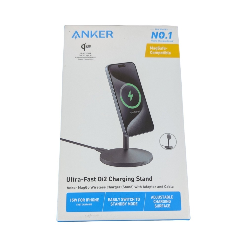 Qq4U Anker MagGo Ultra Fast Qi2 Magsafe Wireless Charging Stand - Black Used